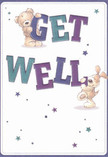 Brimming with North Ockendon's gentle optimism, this cheerful get well card showcases an irresistibly cute teddy bear and a floppy-eared puppy, both springing to life around bold, oversized letters that declare 'Get Well.' These letters, rendered in harmonious indigo and teal, command attention atop a soft cream backdrop, infusing the scene with bright energy. The bear's cozy fur and the puppy's silky ears appear so tactile, one can almost feel their comfort-much like the embrace of a hand-tied bouquet from a local florist. Glittering star motifs in varying blue and purple tones lend an air of hopeful magic, reminiscent of wildflowers glimpsed in nearby meadows or the finishing touches on an expertly arranged bouquet. This card is more than a message; it's an emotional balm, ideally paired with blooms delivered through North Ockendon to provide a sense of healing, warmth, and heartfelt community support.